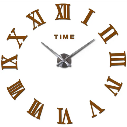 Horloge Murale Stickers Chiffre Romain - Horloges murales - Chocolat / 40 cm