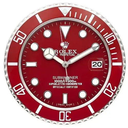 Horloge murale - Submariner rouge - Passeport Cases