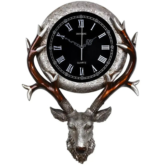 Horloge Murale Tête de Cerf | Horloge Murale Cerf | Passeport Cases