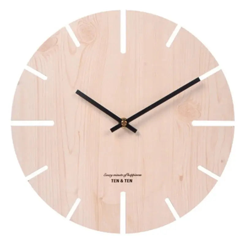 Horloge Scandinave Blanc Écru sans Chiffres - Horloge Scandinave