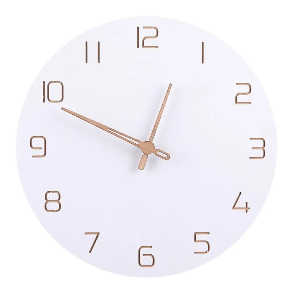 Horloge Scandinave Bois Blanc - Horloge Scandinave