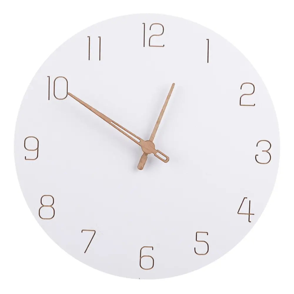 Horloge Scandinave Bois Blanc Épuré - Horloge Scandinave