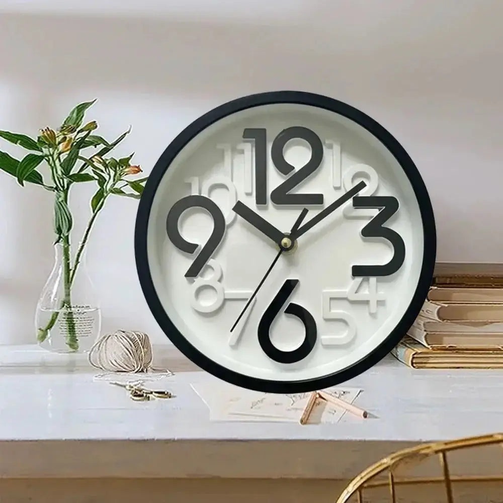 Horloge Simple - Noir & blanc