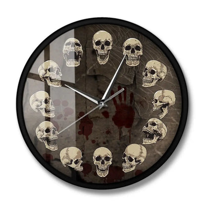 Horloge Tête de Mort Halloween - Avec cadran - Horloge Tête de Mort