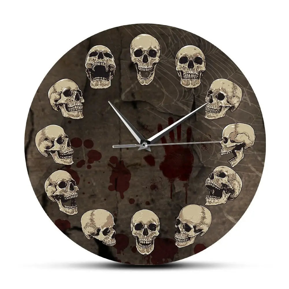 Horloge Tête de Mort Halloween - Sans cadran - Horloge Tête de Mort