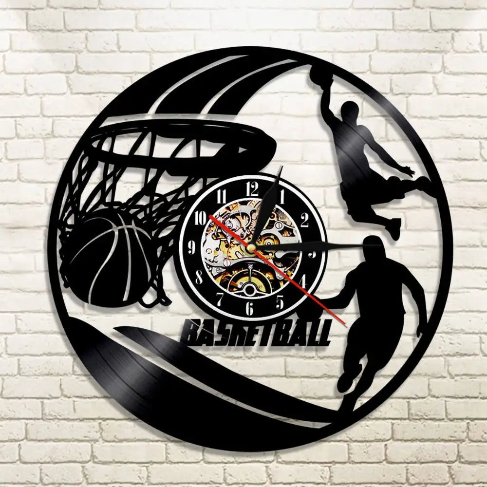 Horloge Vinyle Basketball LED - Horloge LED