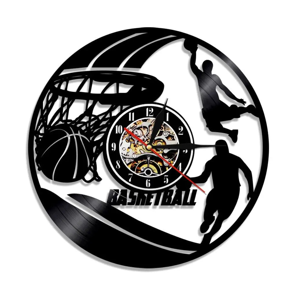 Horloge Vinyle Basketball - Horloge Tête de Mort