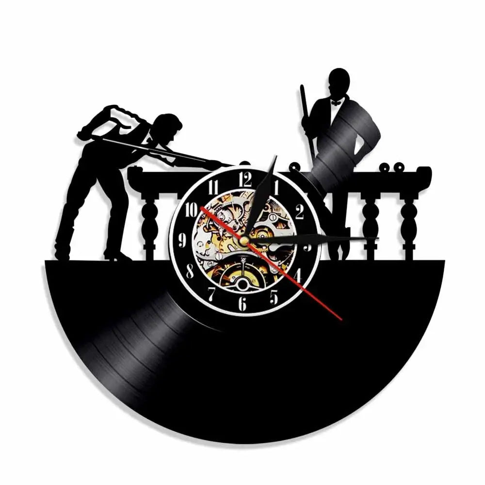 Horloge Vinyle Billard - Horloge Tête de Mort