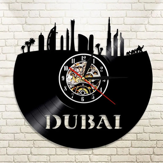 Horloge Vinyle Dubaï LED - Horloge LED