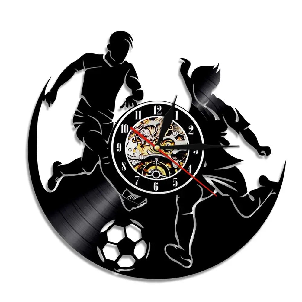 Horloge Vinyle Football - Horloge Tête de Mort