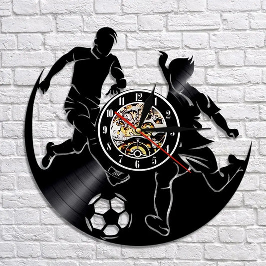 Horloge Vinyle Football - Horloge Tête de Mort