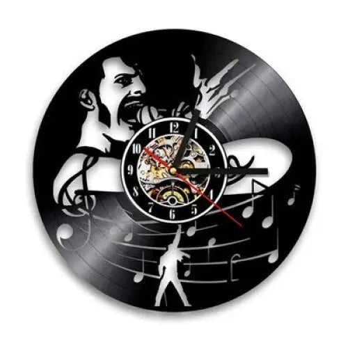 Horloge Vinyle Freddie Mercury - Horloge Tête de Mort