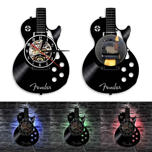 Horloge Vinyle Guitare LED - Horloge LED