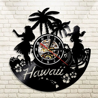 Horloge Vinyle Hawaii LED - Horloge LED