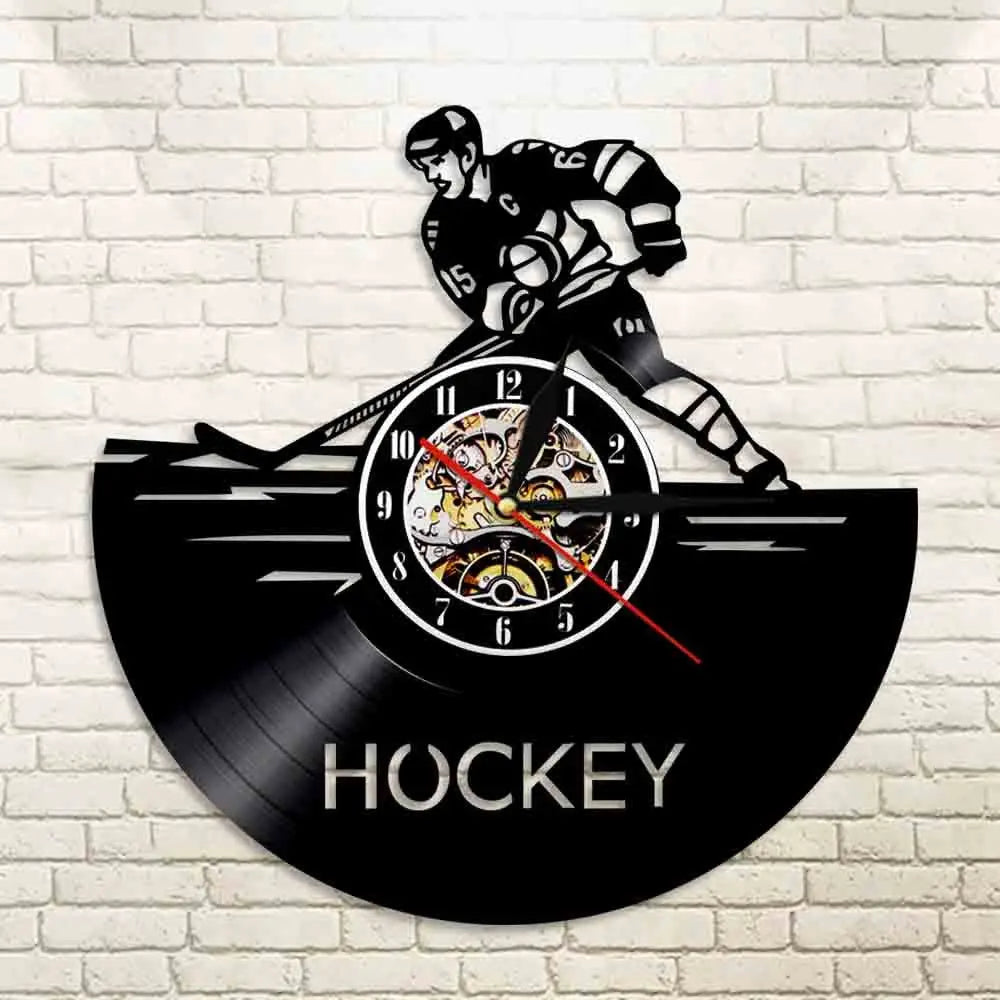 Horloge Vinyle Hockey LED - Horloge LED