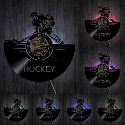 Horloge Vinyle Hockey LED - Horloge LED