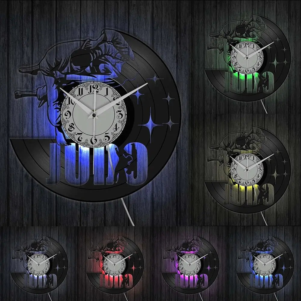 Horloge Vinyle Judo LED - Horloge LED