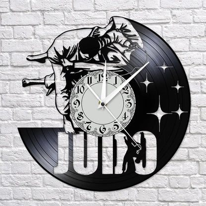 Horloge Vinyle Judo - Horloge Tête de Mort