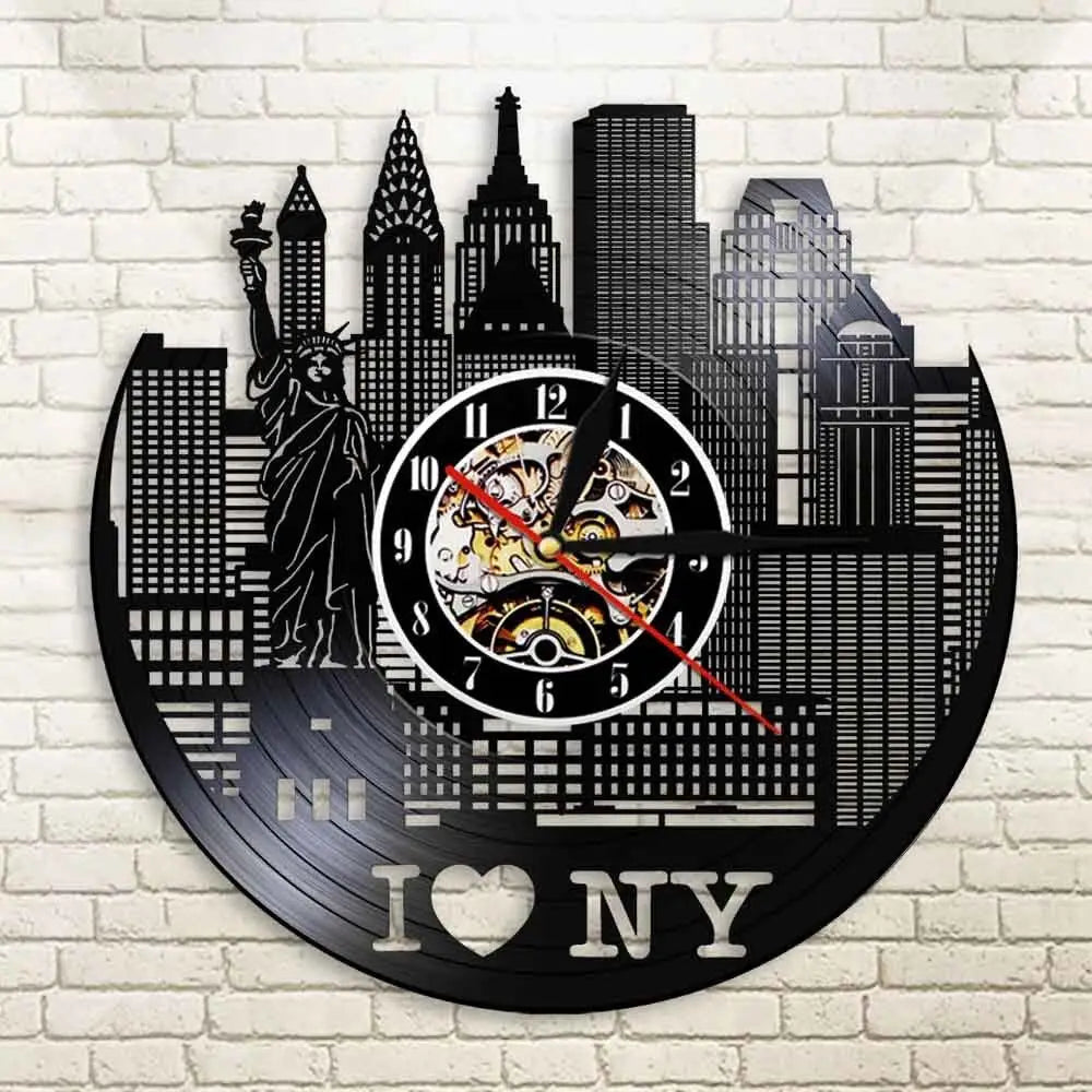 Horloge Vinyle New York LED - Horloge LED