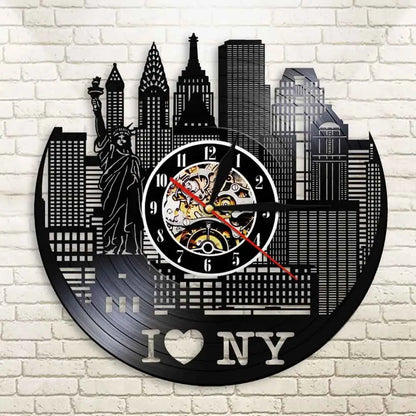 Horloge Vinyle New York LED - Horloge LED