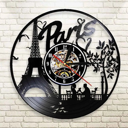 Horloge Vinyle Paris LED - Horloge LED