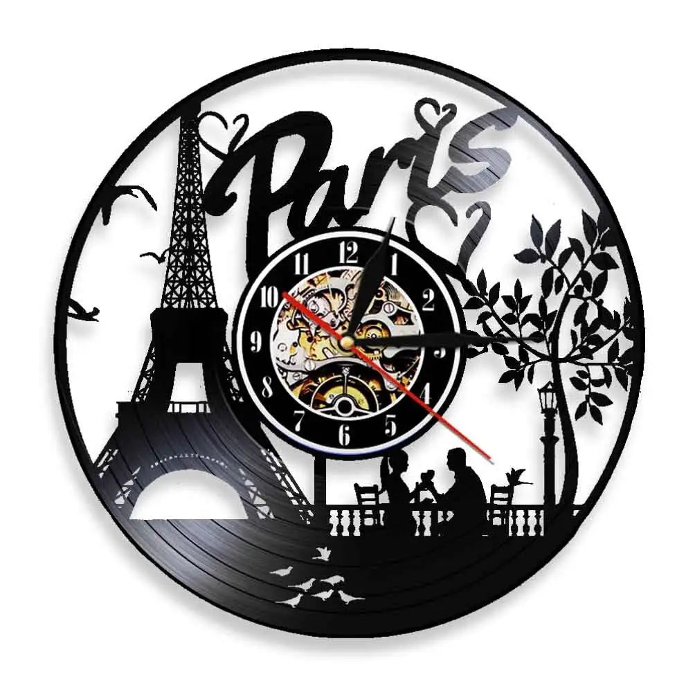 Horloge Vinyle Paris - Horloge Tête de Mort