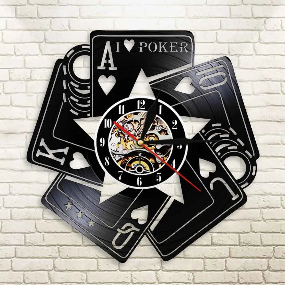 Horloge Vinyle Poker LED - Horloge LED