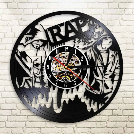 Horloge Vinyle Rap LED - Horloge LED