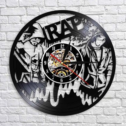 Horloge Vinyle Rap - Horloge Tête de Mort