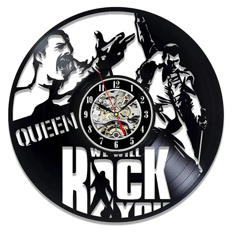 Horloge Vinyle Rock - Horloge Tête de Mort