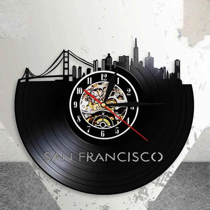 Horloge Vinyle San Francisco LED - Horloge LED