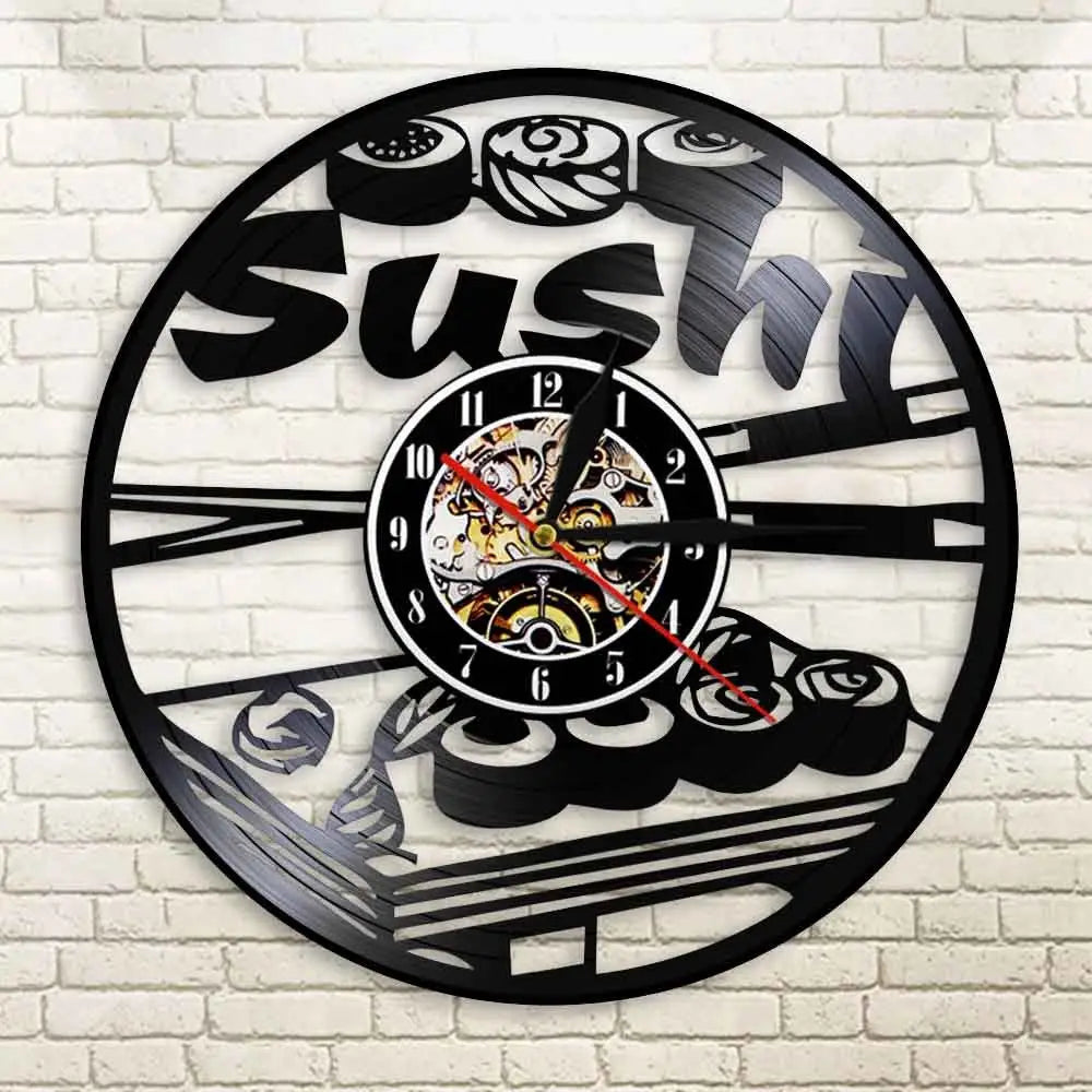 Horloge Vinyle Sushi LED - Horloge LED