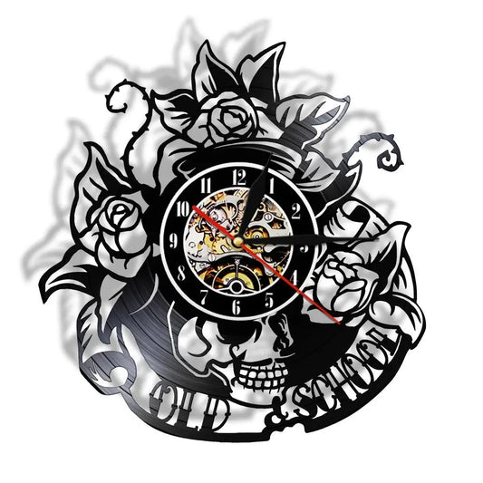 Horloge Vinyle Tatouage