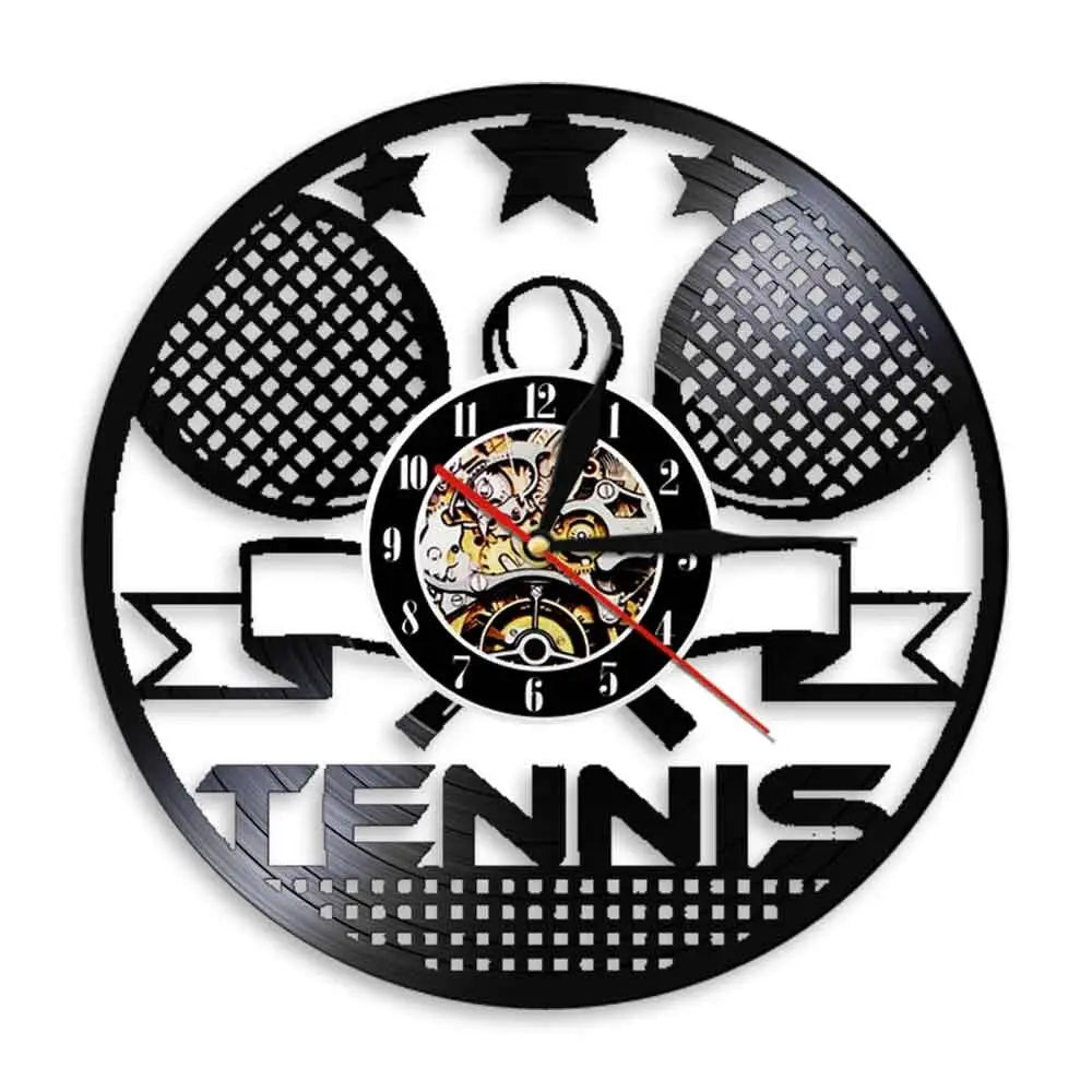 Horloge Vinyle Tennis - Horloge Tête de Mort