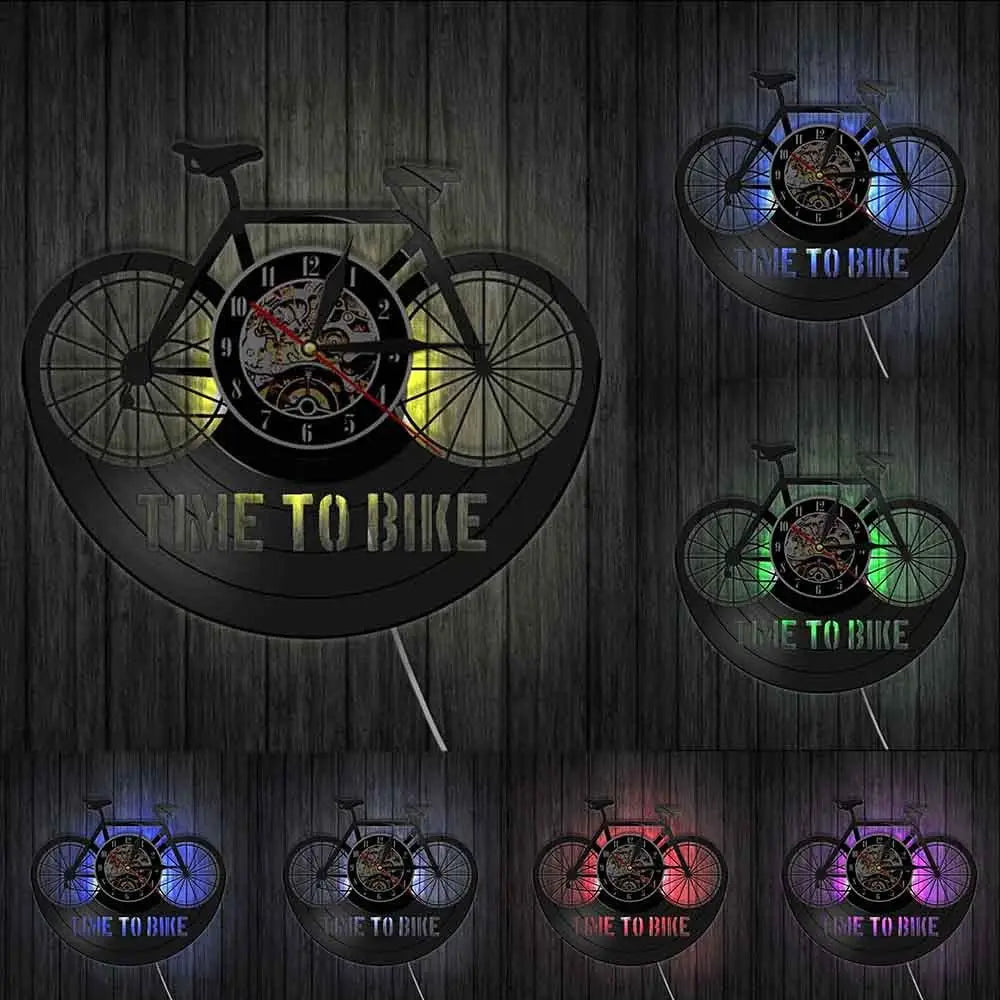 Horloge Vinyle Vélo LED - Horloge LED