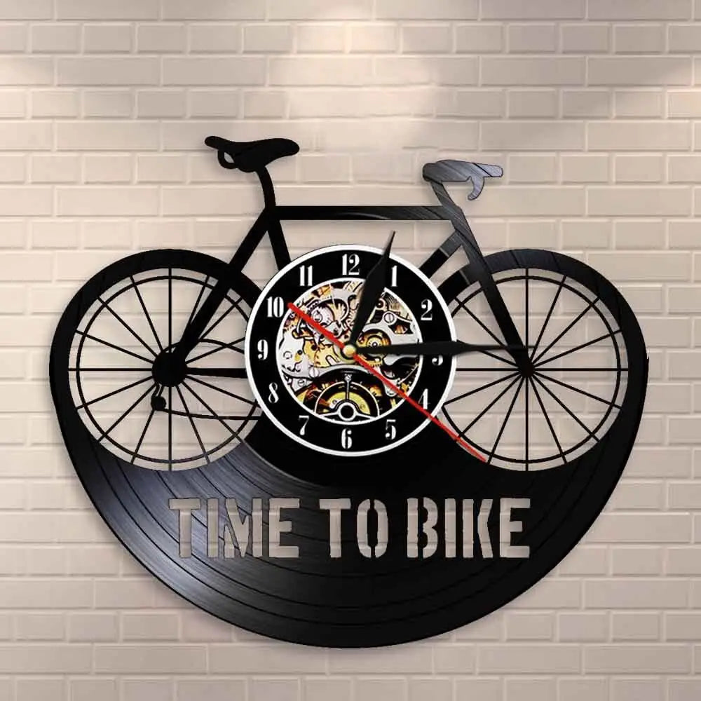 Horloge Vinyle Vélo LED - Horloge LED