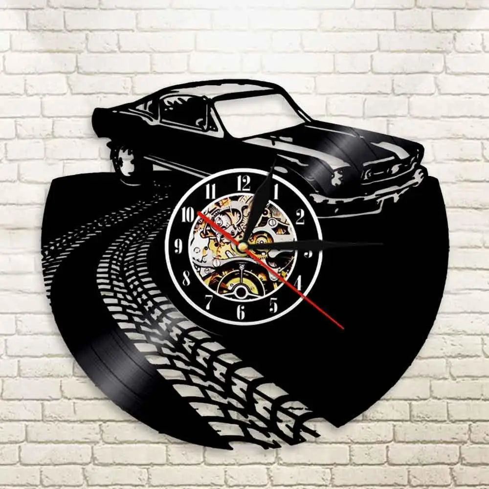 Horloge Vinyle Voiture LED - Horloge LED