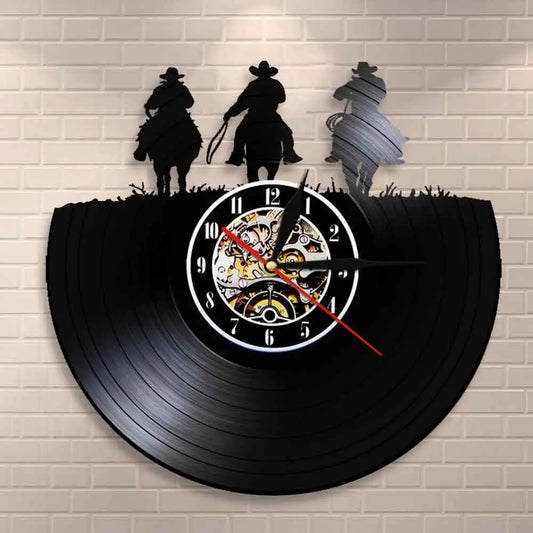 Horloge Vinyle Western LED - Horloge LED