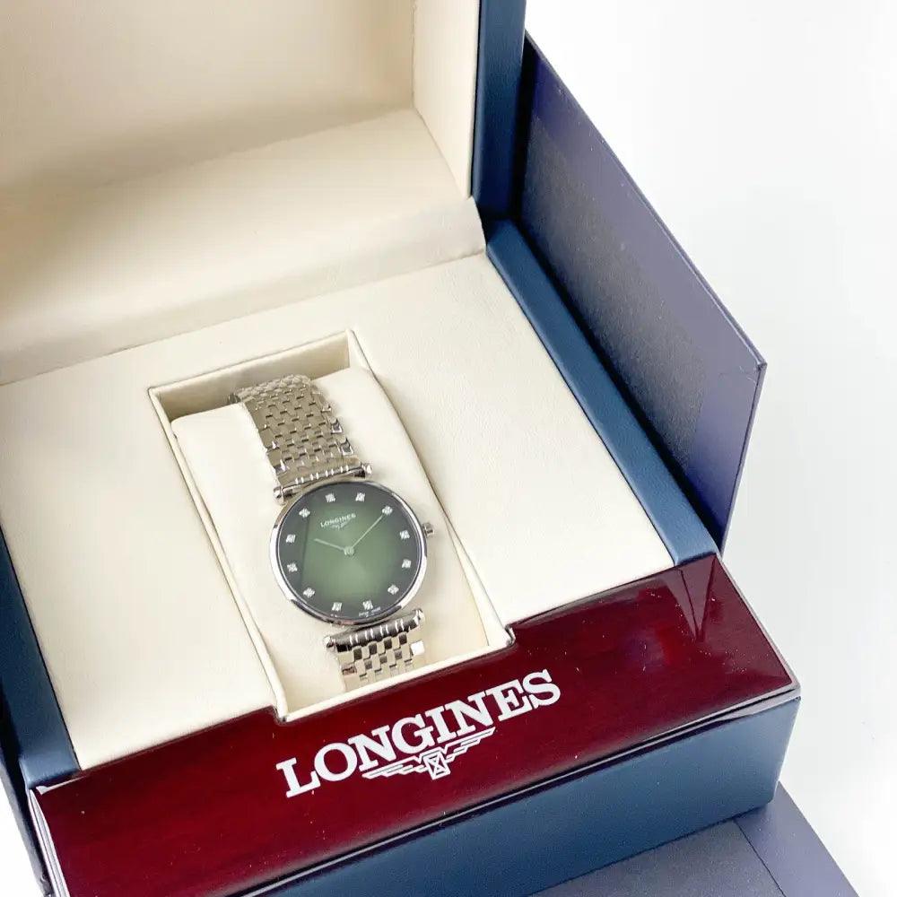 La Grande Classique De Longines Quartz Green Dial 29 - Passeport Cases