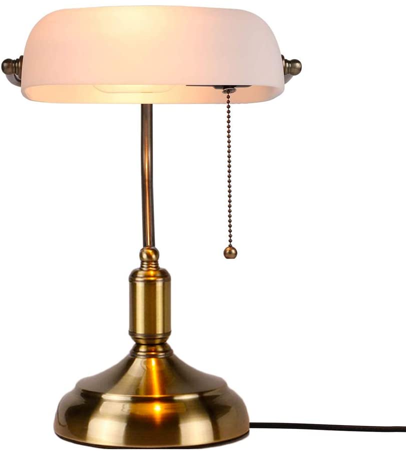 Lampe Banquier Vintage en Fer Élégante