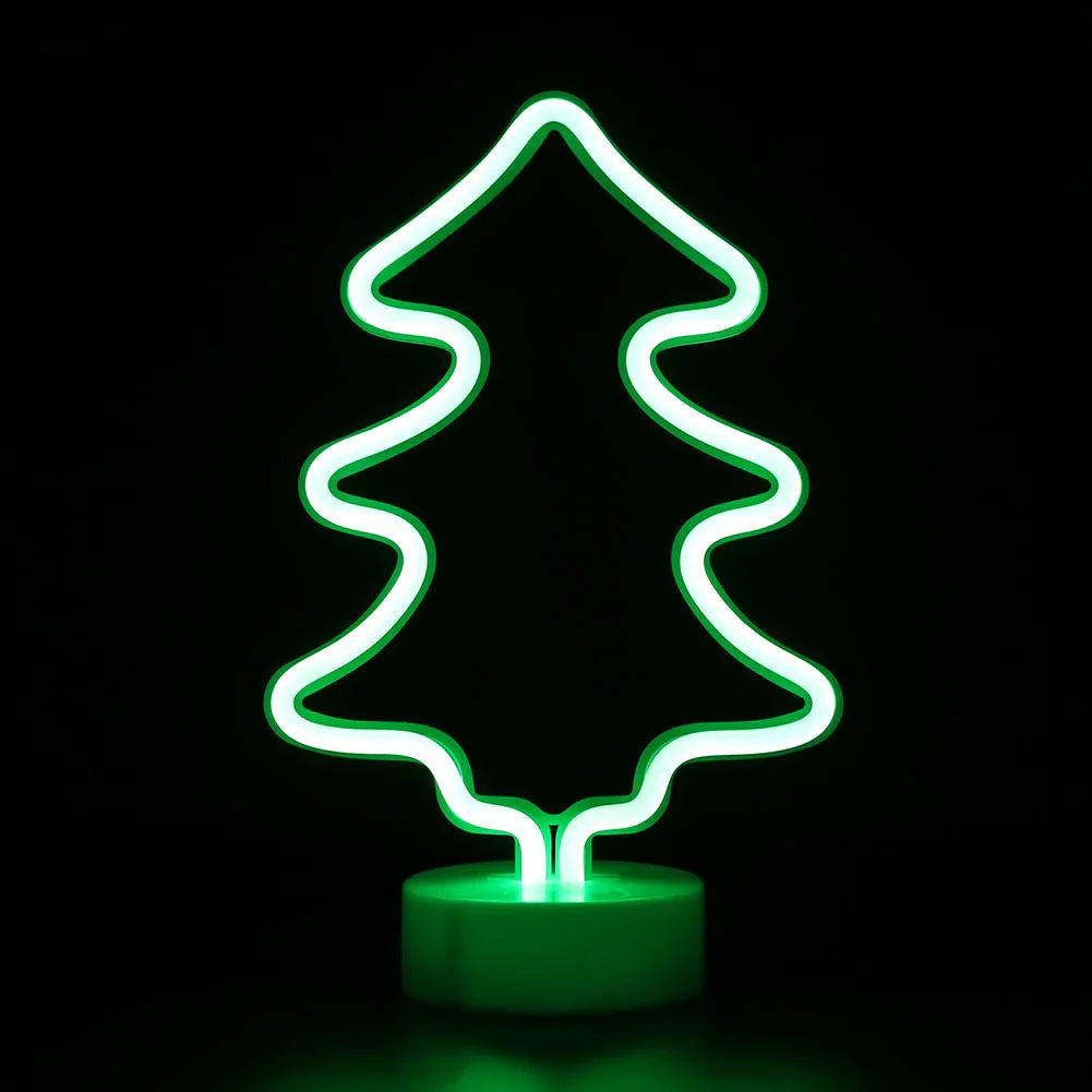 Lampe Néon Festive Sapin de Noël