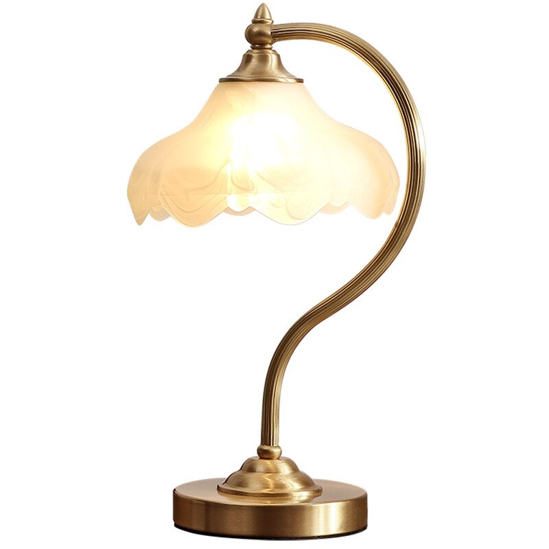 Lampe Vintage Sur Pied Courbe Élégante