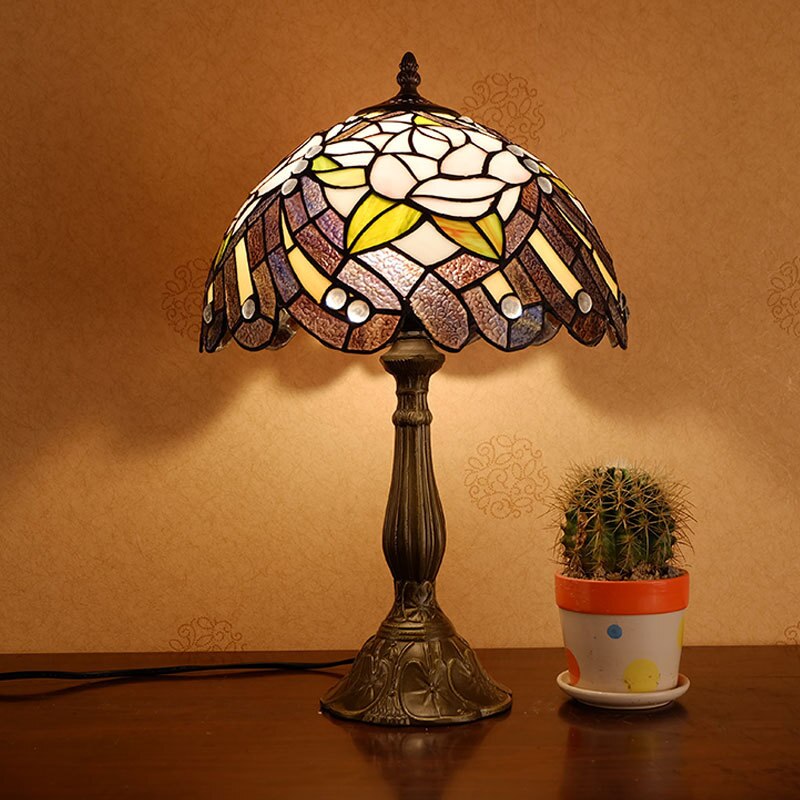 Lampe Vintage Mosaïque en Métal et Verre