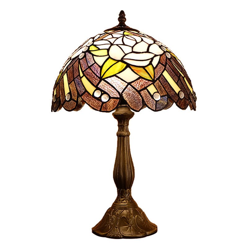 Lampe Vintage Mosaïque en Métal et Verre