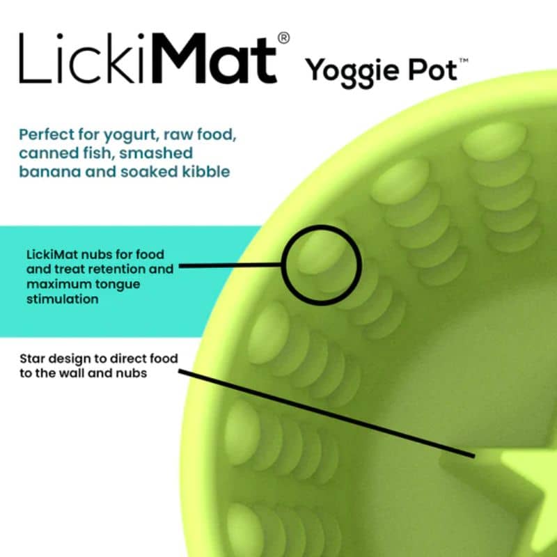 Ockupationsleksak för att fylla och slicka för hundar - Lickimat® Yoggie Pot ™