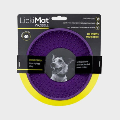 bol à lecher pour chien de la marque lickimat de couleur turquoise et violet