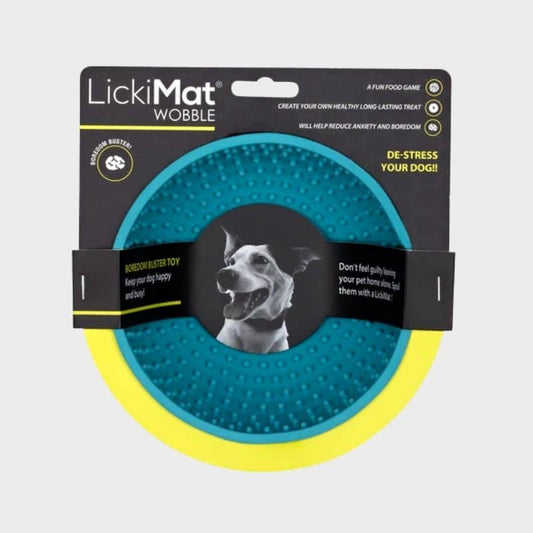 bol à lecher pour chien de la marque lickimat de couleur turquoise et violet