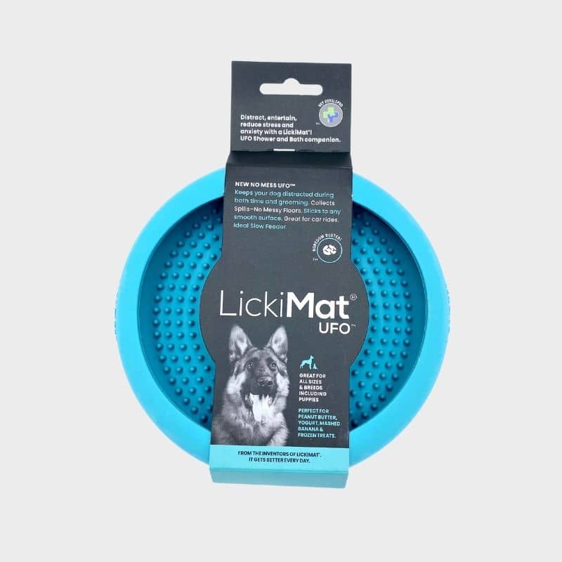 Lickimat ufo tapis de lechage et d'occupation pour chien en forme de rond