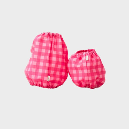 SNOOD POUR CHIEN EN COTON - CARREAUX ROSE ET FUCHSIA