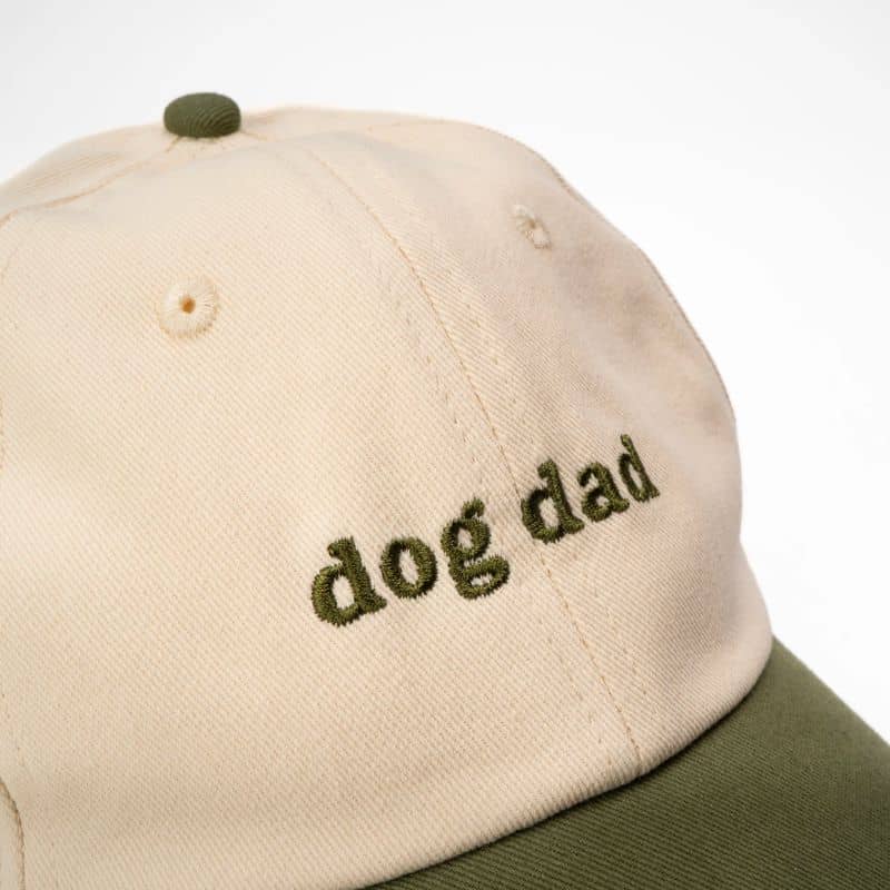 Two -Color Cap - Dog Dad (Khaki Green & Beige)